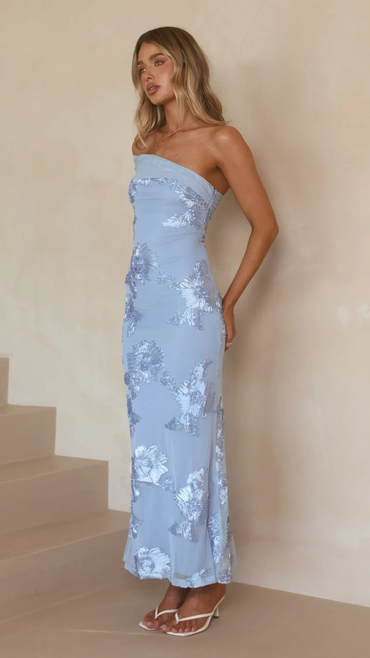 Faith Maxi Dress - Blue Floral sold by Billy J product image thumbnail 2