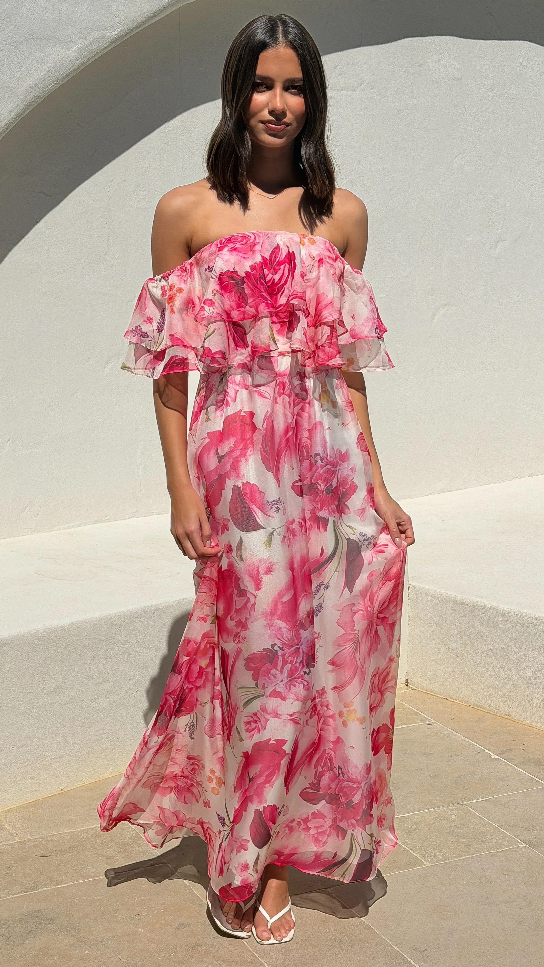 Adele Maxi Dress - Pink Floral sold by Billy J product image thumbnail 4