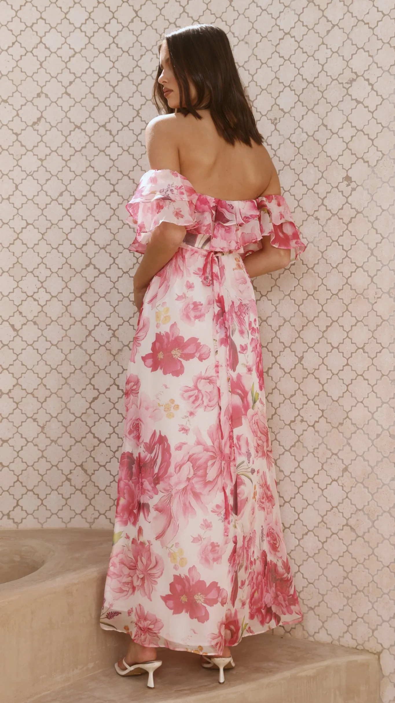 Adele Maxi Dress - Pink Floral sold by Billy J product image thumbnail 2