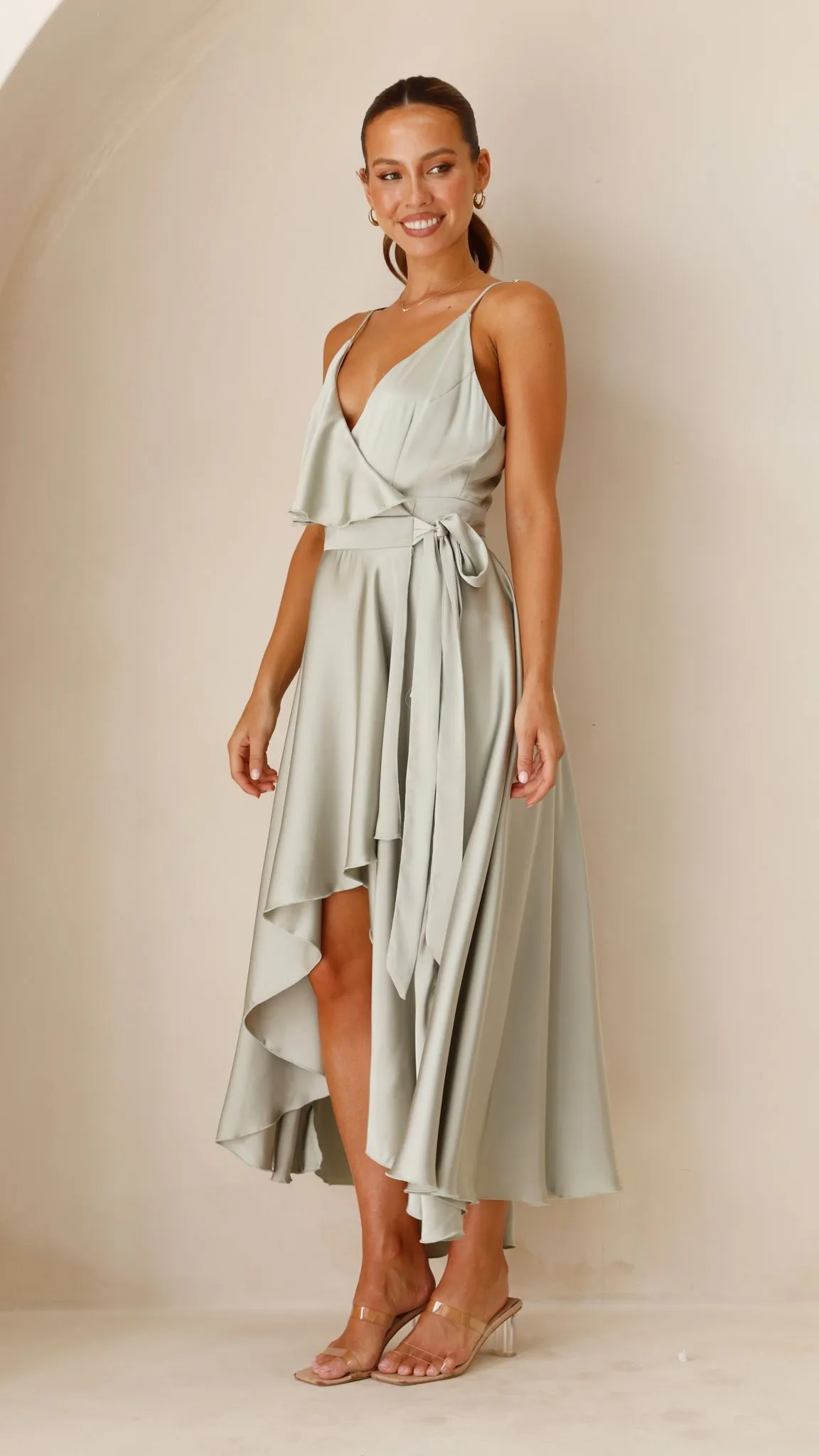 Gabriella Midi Dress - Olive sold by Billy J product image thumbnail 4