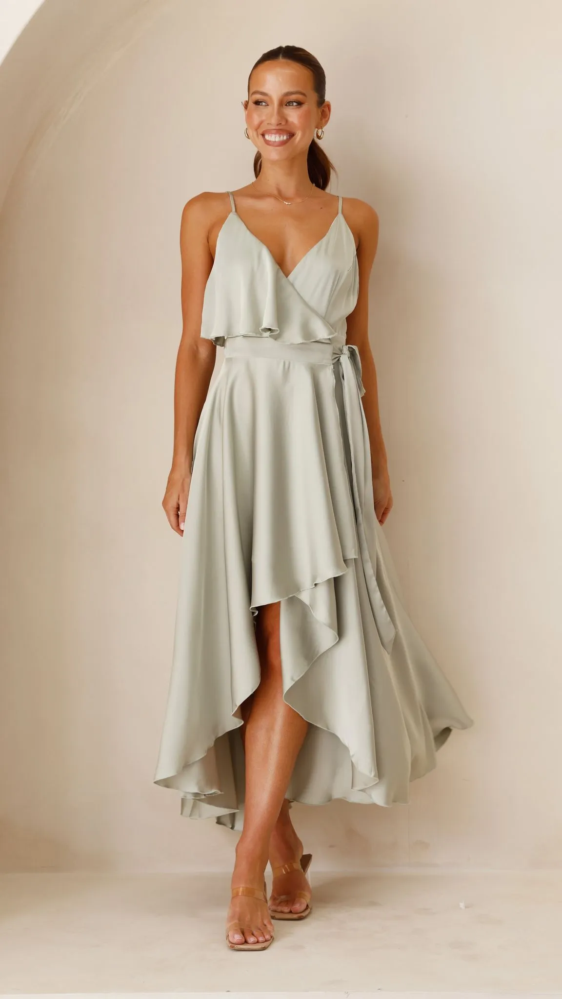 Gabriella Midi Dress - Olive sold by Billy J product image thumbnail 5