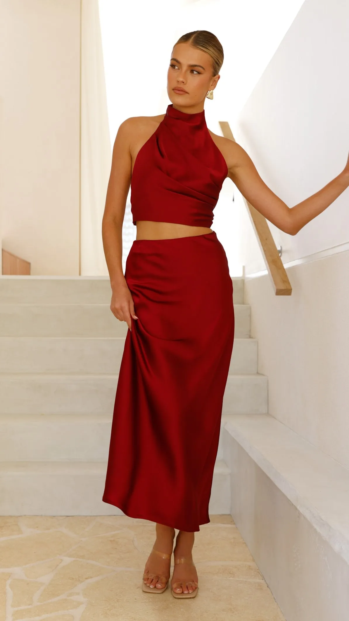 Esther Maxi Skirt - Wine sold by Billy J product image thumbnail 4