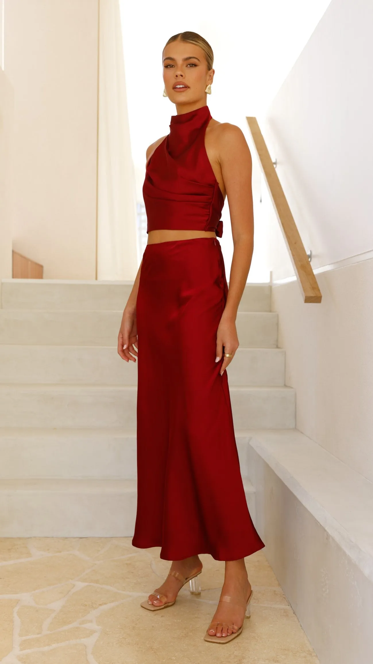 Esther Maxi Skirt - Wine sold by Billy J product image thumbnail 3
