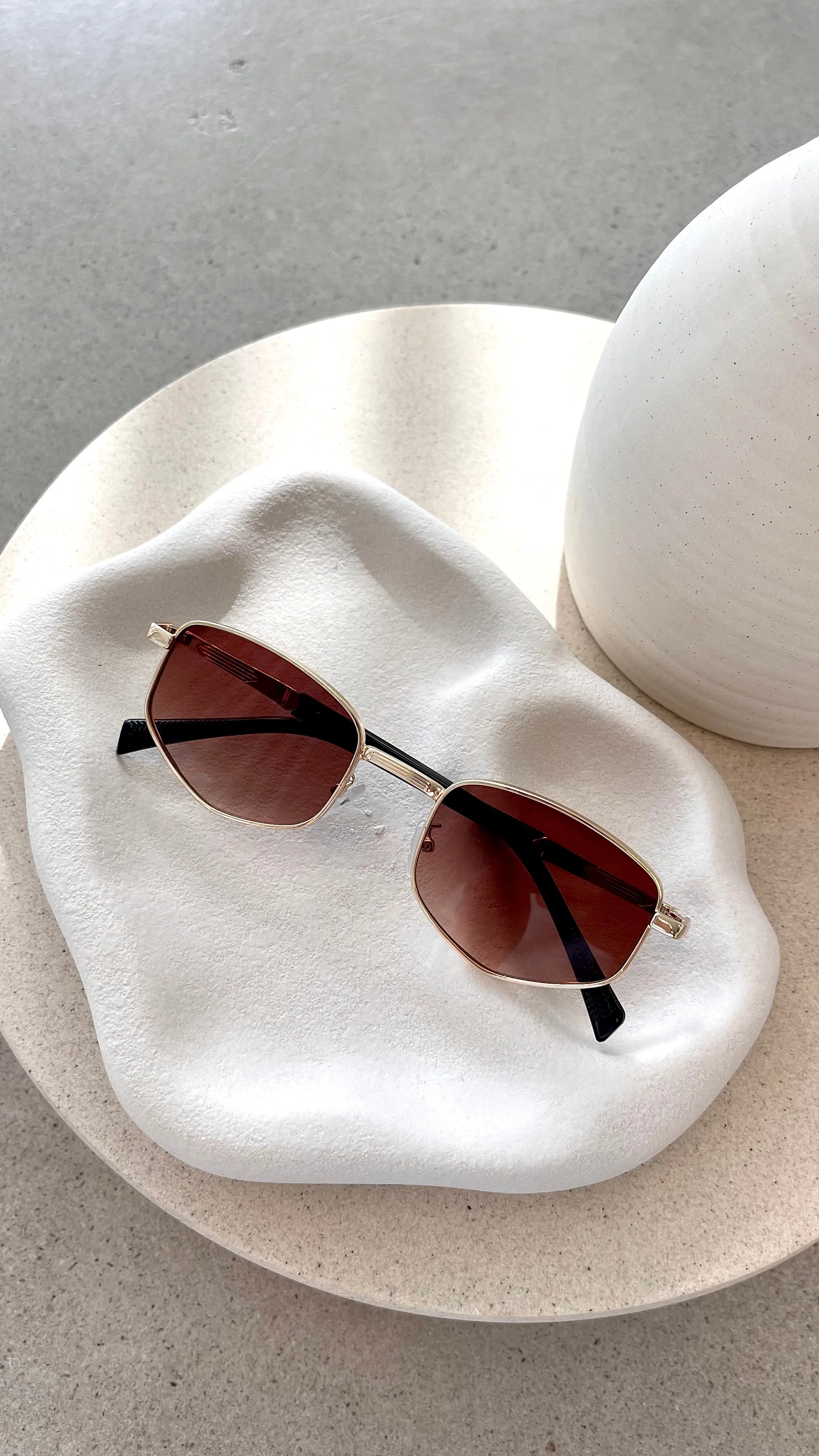 Quinta Sunglasses - Gold / Brown sold by Billy J product image thumbnail 3