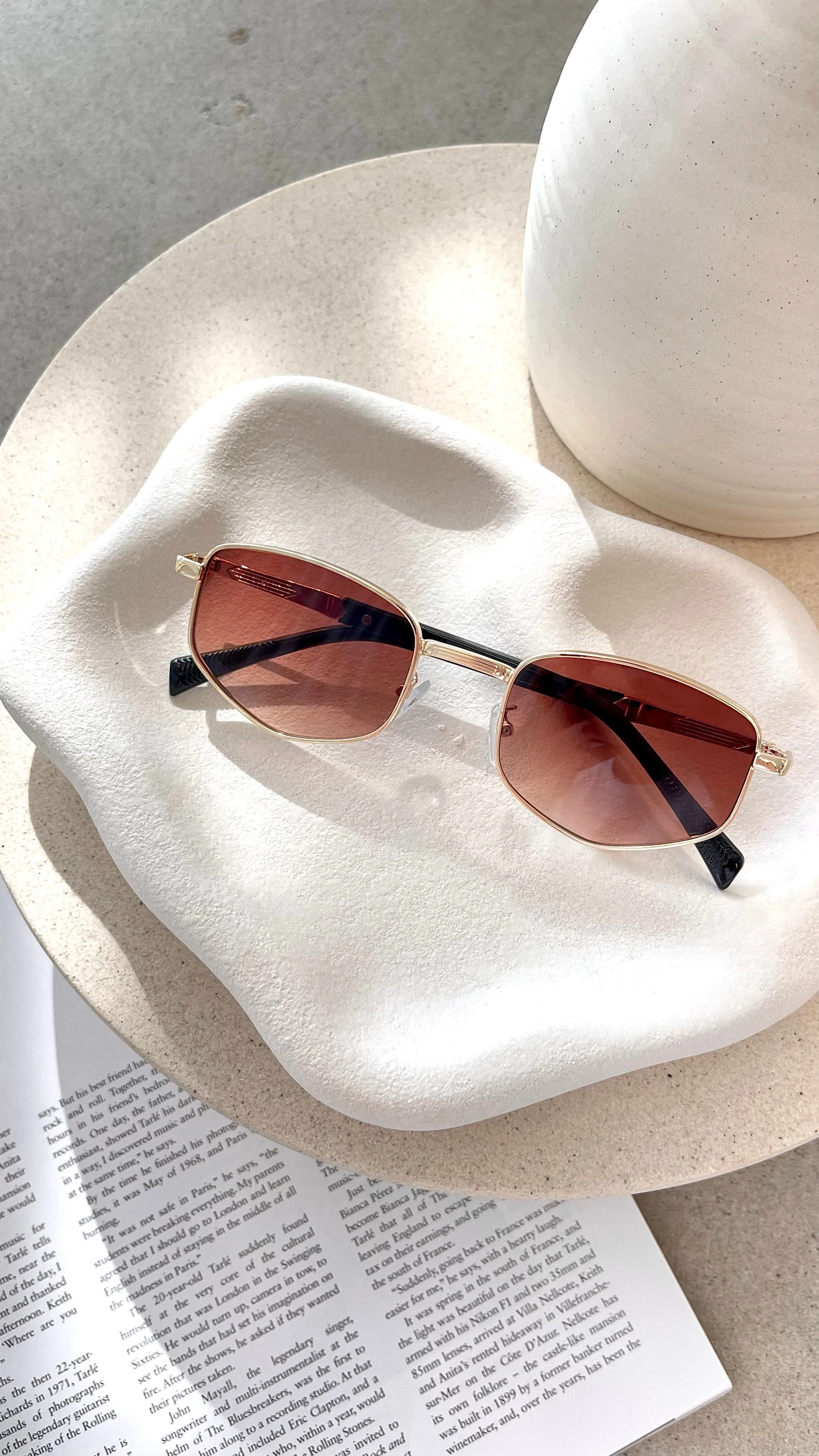 Quinta Sunglasses - Gold / Brown sold by Billy J product image thumbnail 4