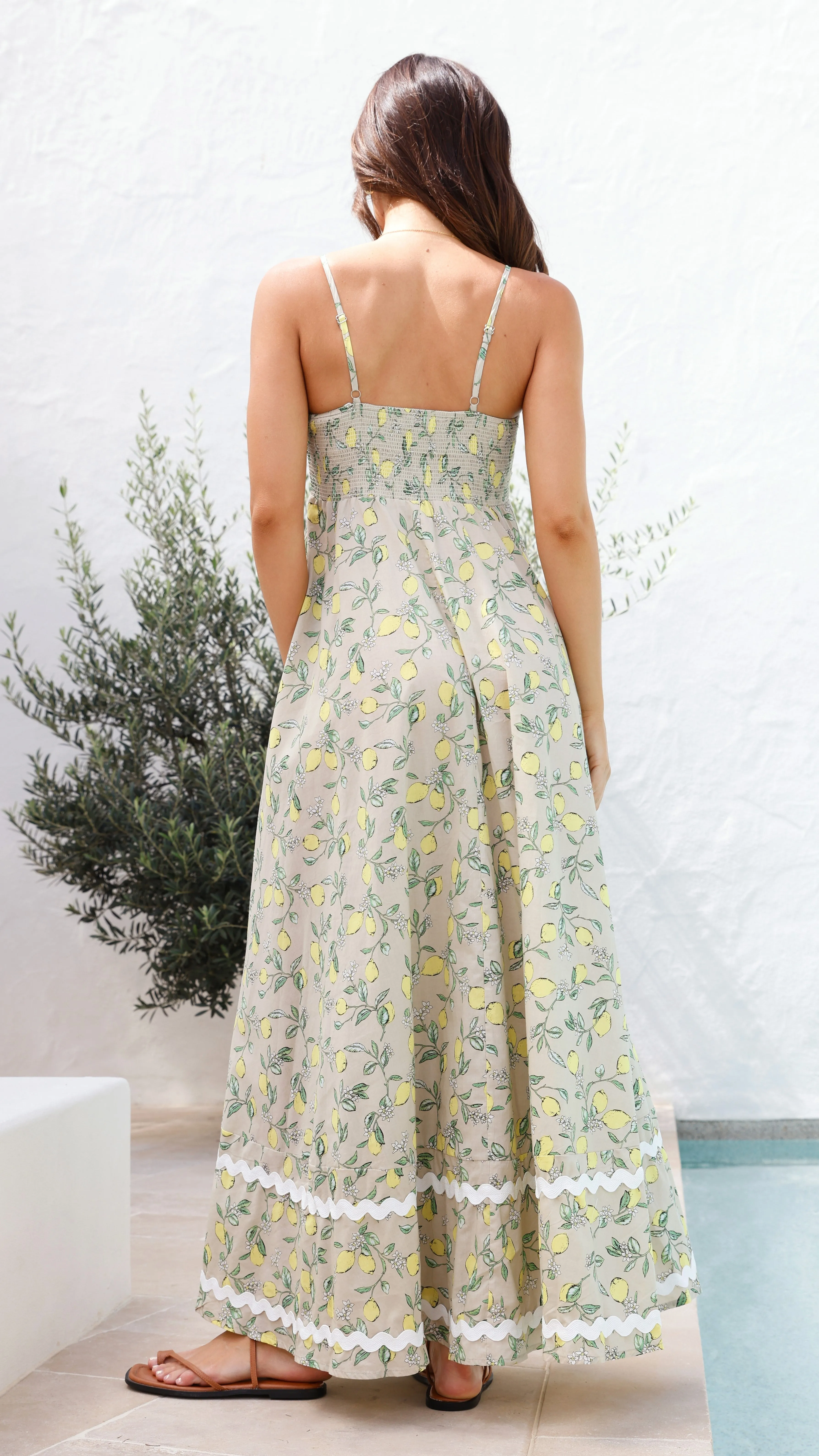 Neila Midi Dress - Lemon Print sold by Billy J product image thumbnail 2