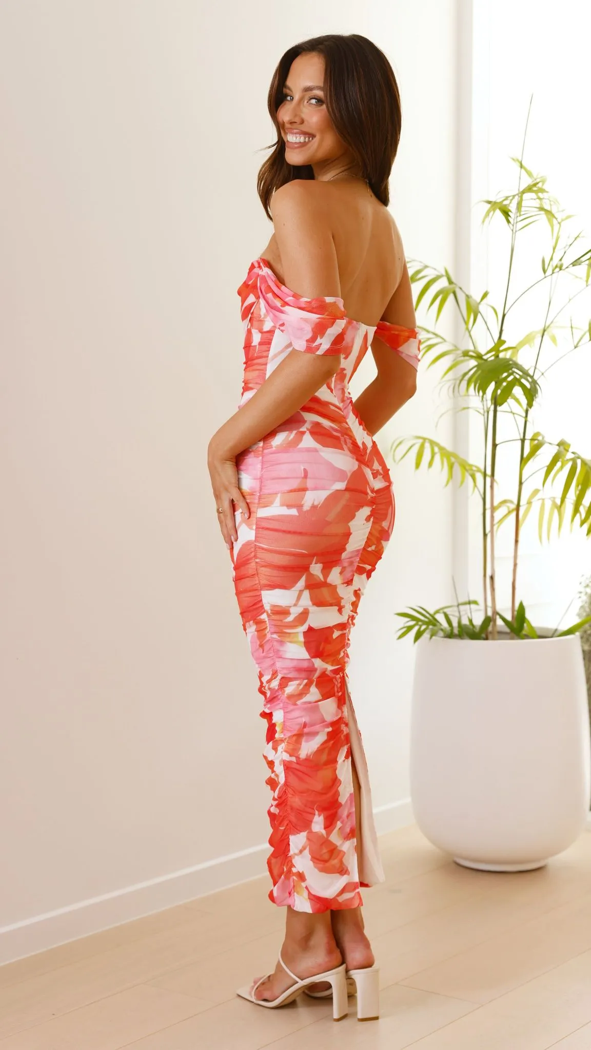 Kylie Maxi Dress - Orange Floral sold by Billy J product image thumbnail 2