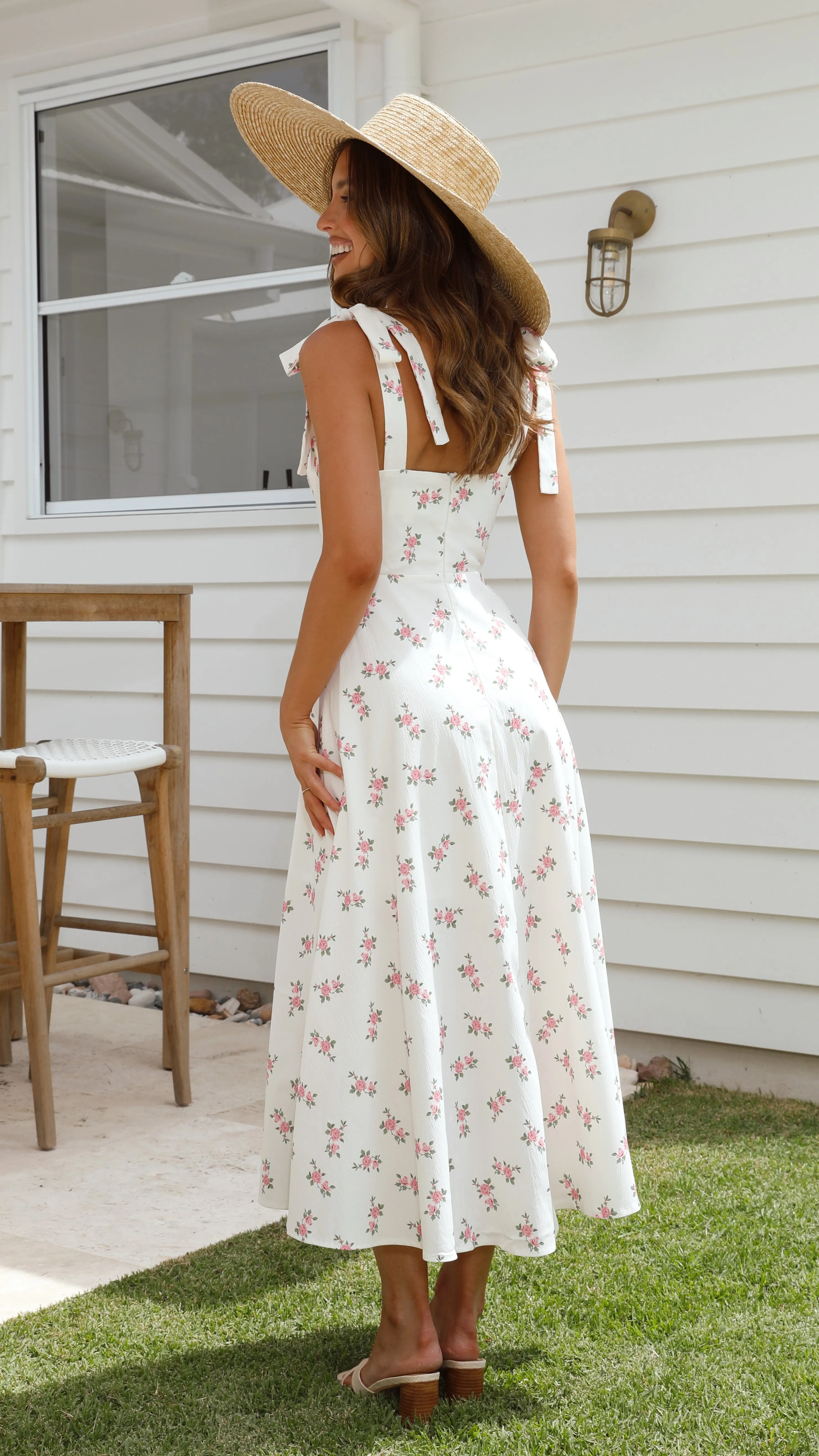 Carmilla Midi Dress - Pink Floral sold by Billy J product image thumbnail 2