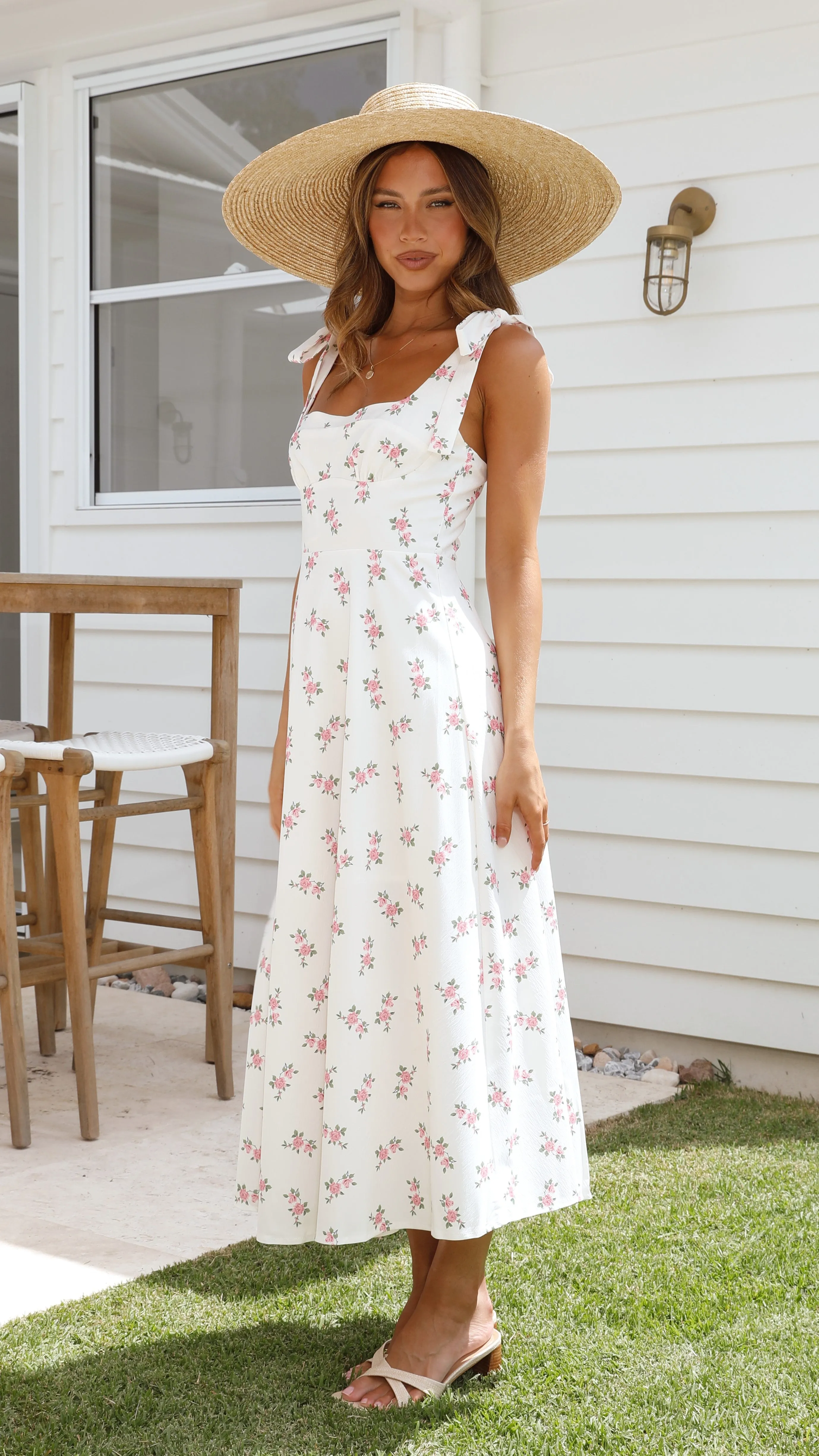 Carmilla Midi Dress - Pink Floral sold by Billy J product image thumbnail 3
