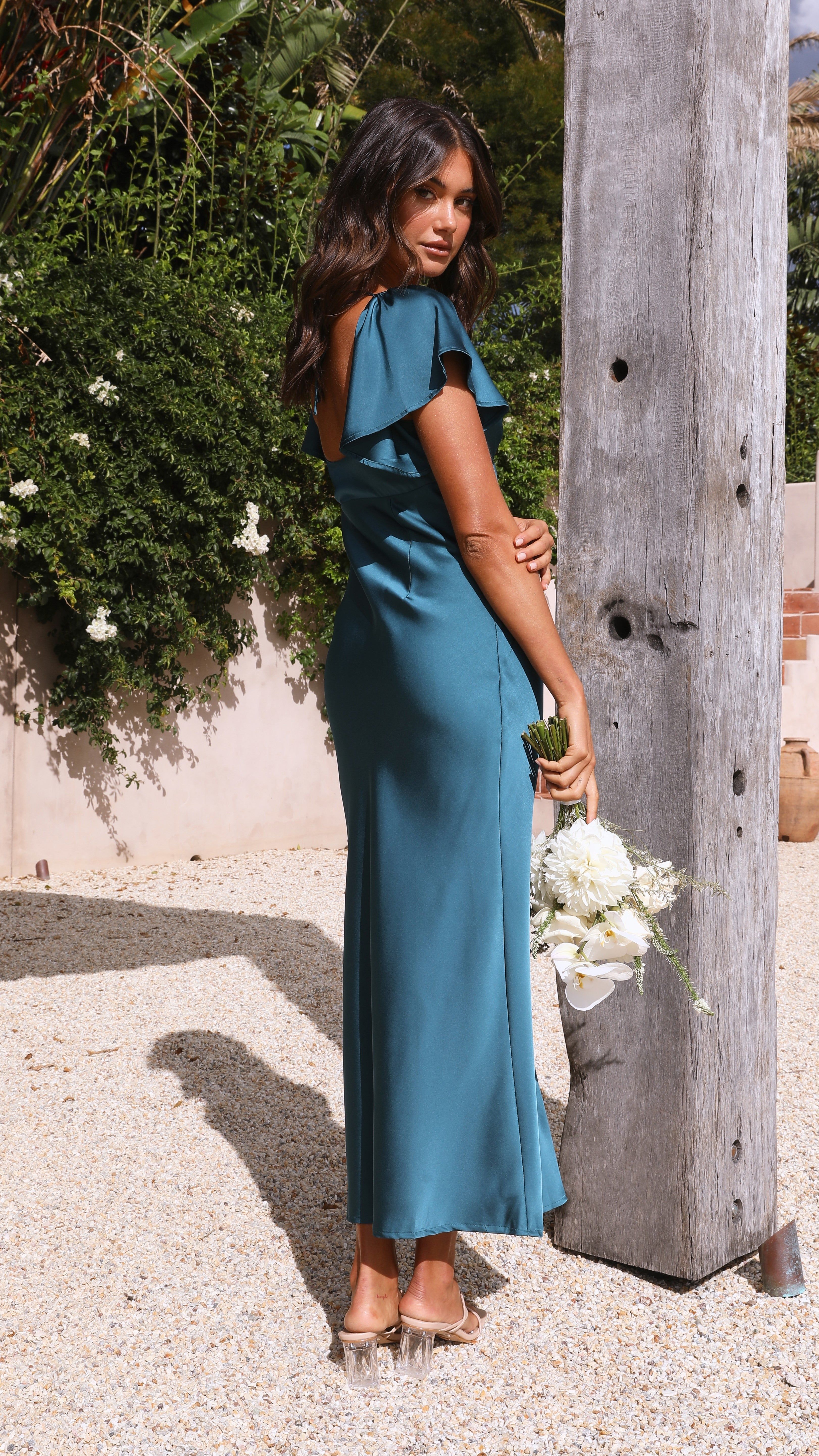 Carmen Midi Dress - Teal sold by Billy J product image thumbnail 4