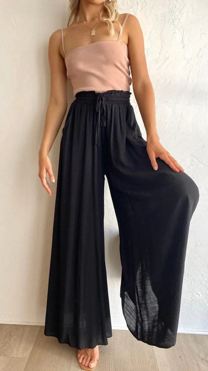 Avery Wide Leg Pants - Black sold by Billy J