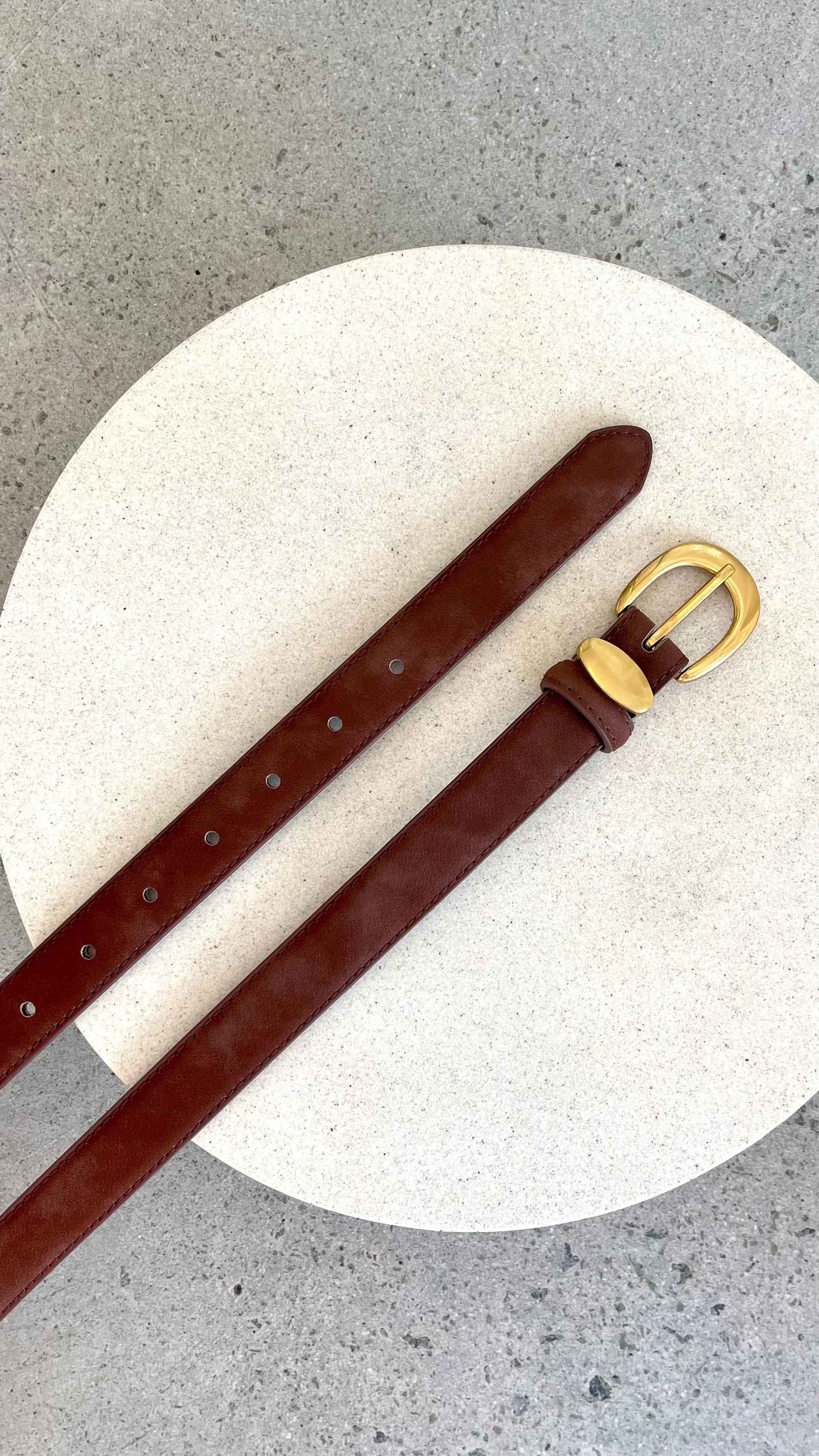 Maya Leather Belt - Brown sold by Billy J product image thumbnail 3