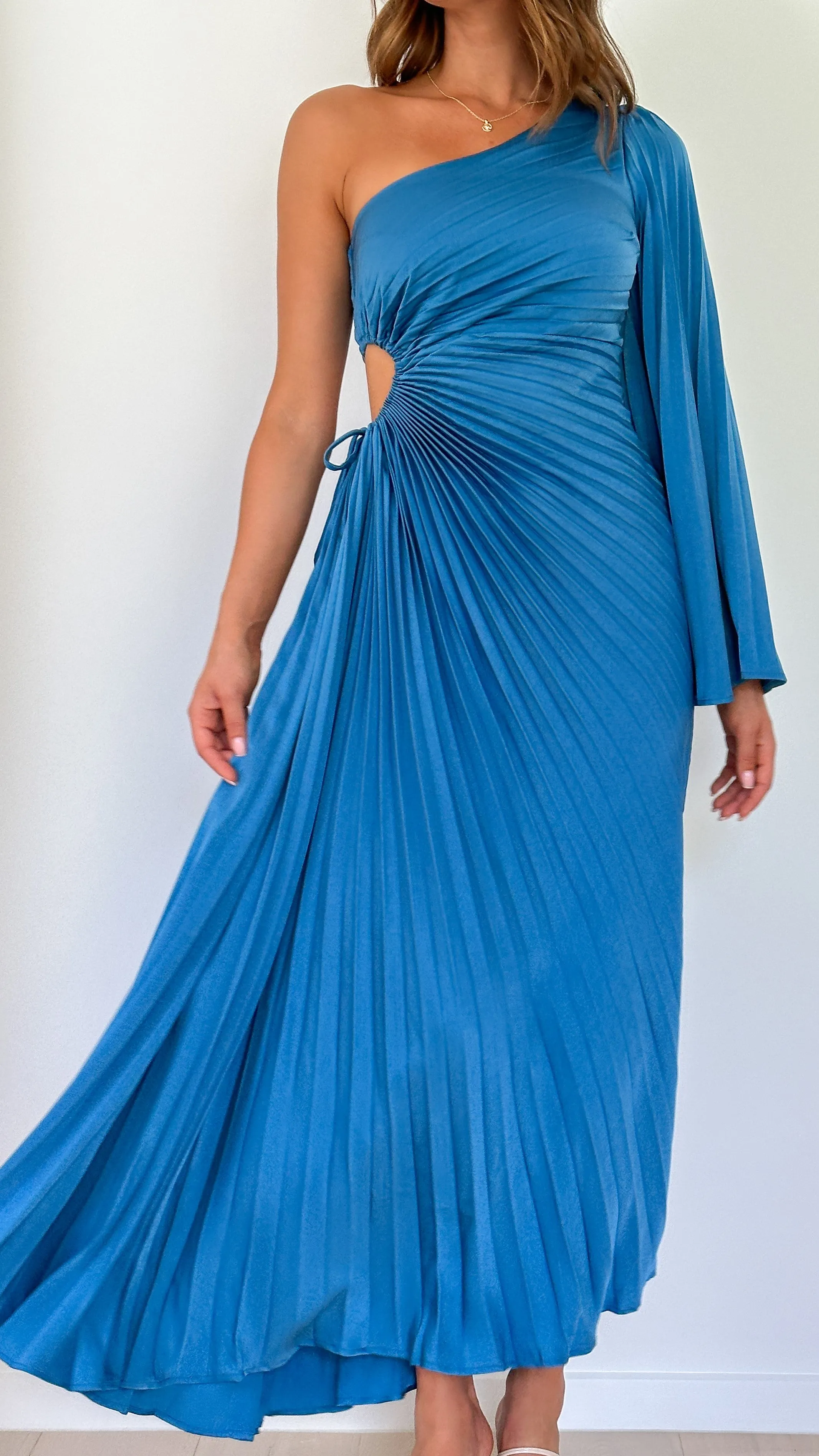 Gwen One Shoulder Maxi Dress - Blue sold by Billy J product image thumbnail 3