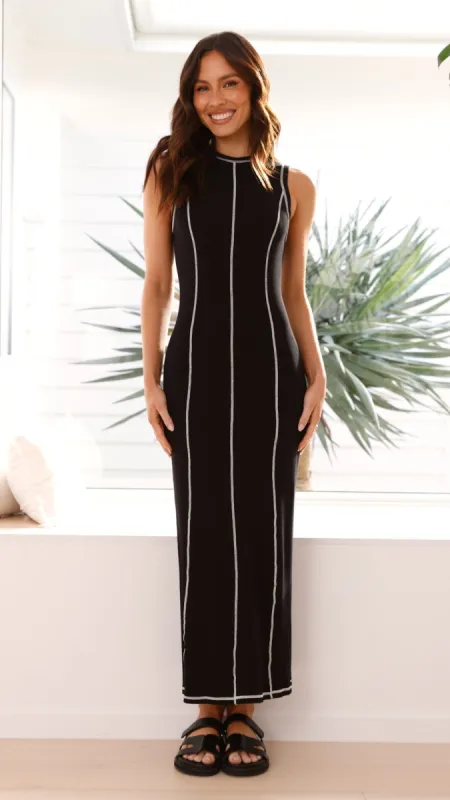 Mabili Maxi Dress - Black / White sold by Billy J
