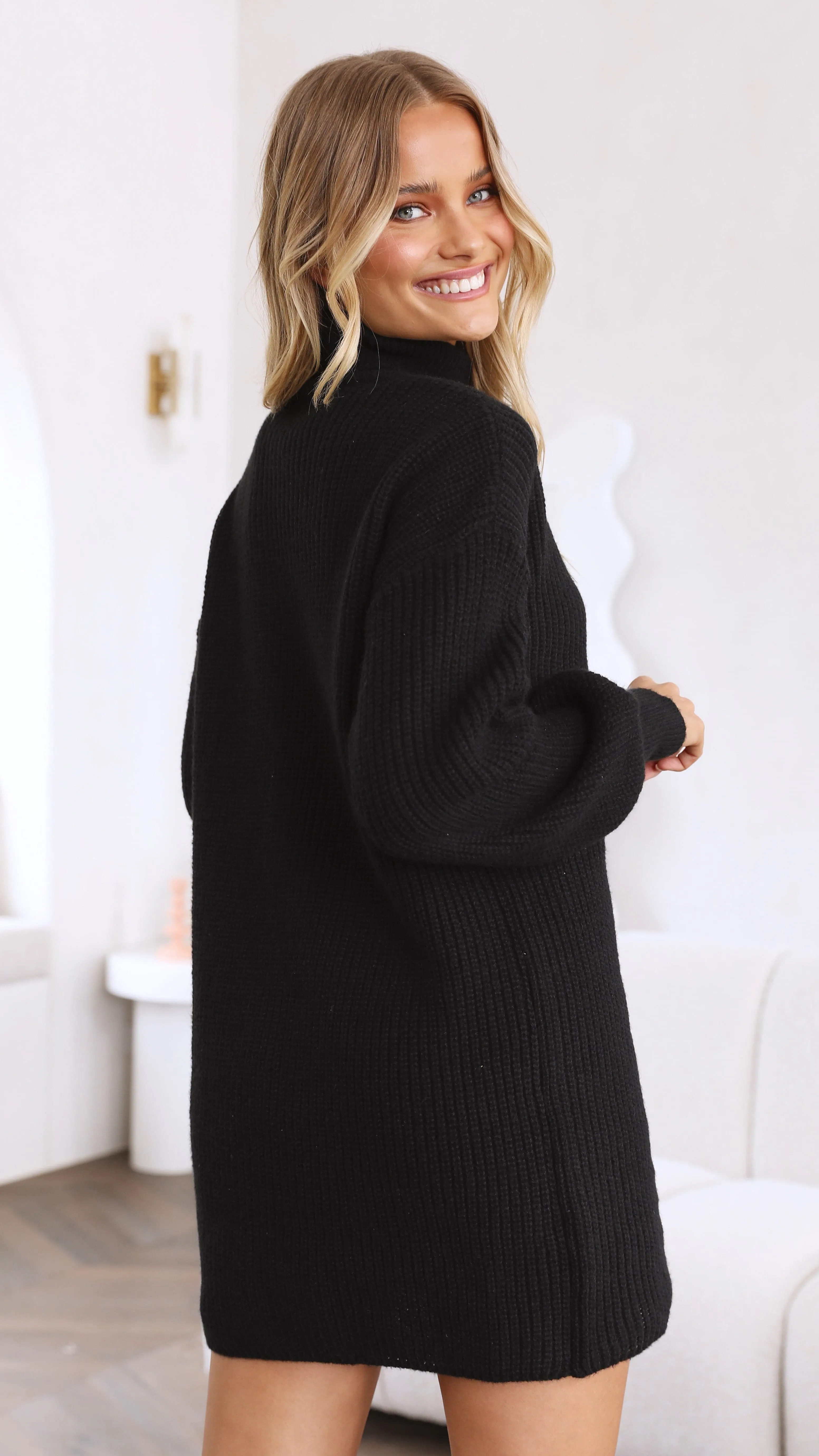 Mabli Mini Knit Dress - Black sold by Billy J product image thumbnail 5