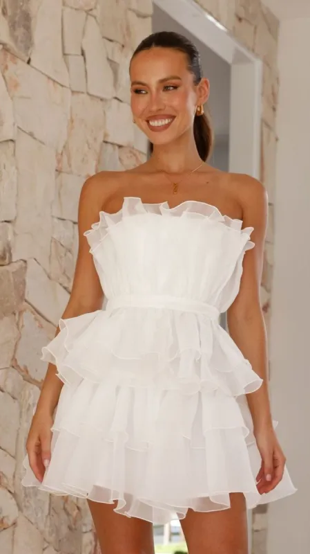 Vallerina Mini Dress - White sold by Billy J