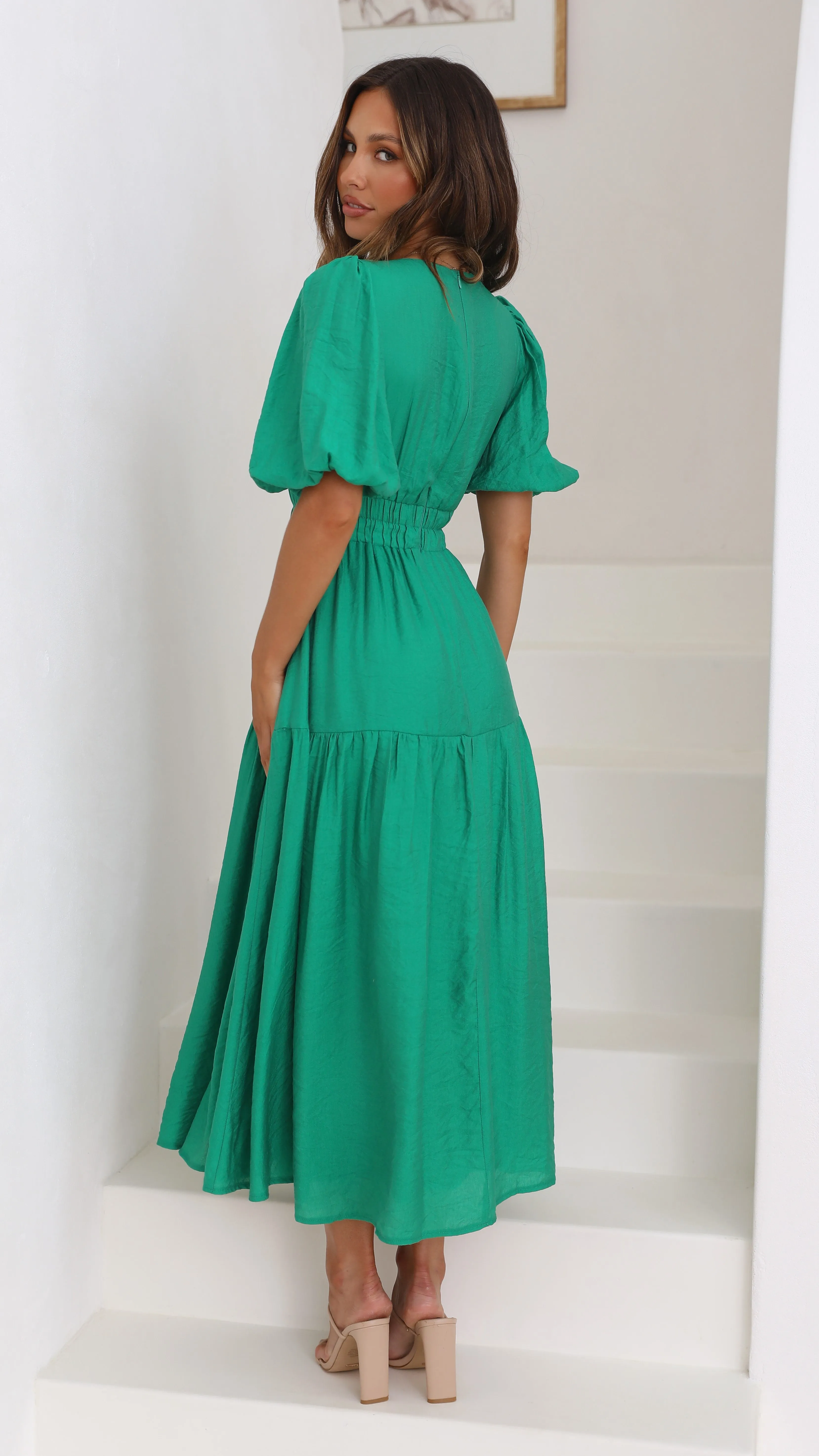 Erin Midi Dress - Emerald sold by Billy J product image thumbnail 2