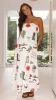 Connie Maxi Dress - White Cactus Print sold by Billy J
