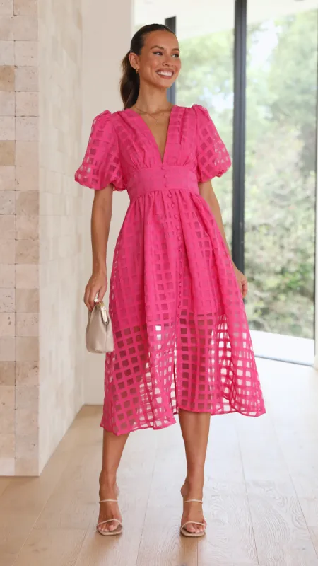 Liana Midi Dress - Pink sold by Billy J