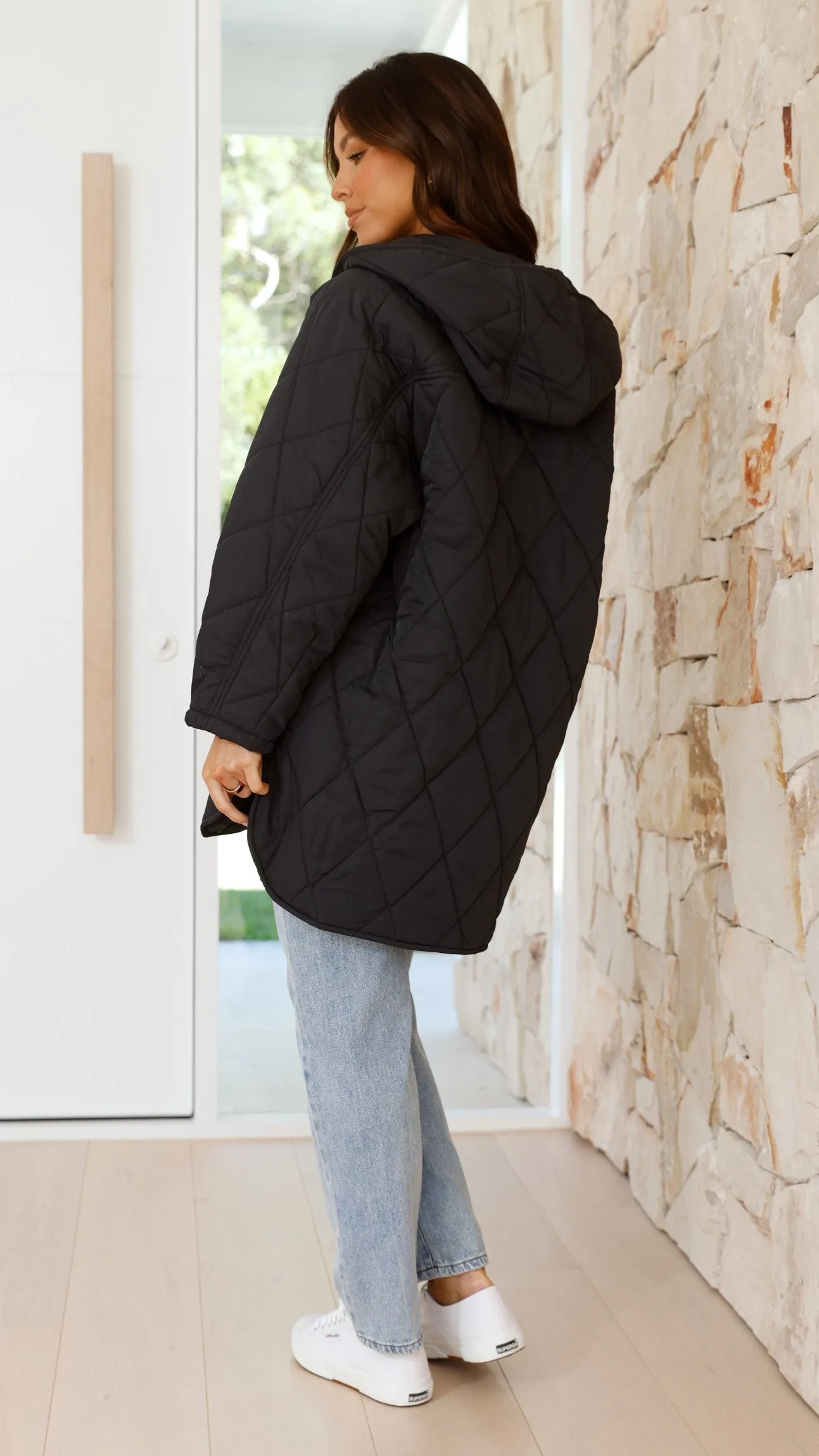 Olsen Short Coat - Black sold by Billy J product image thumbnail 3
