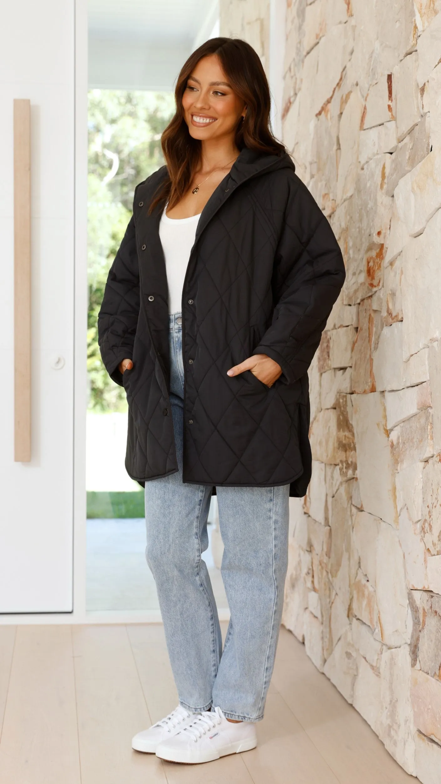 Olsen Short Coat - Black sold by Billy J product image thumbnail 5