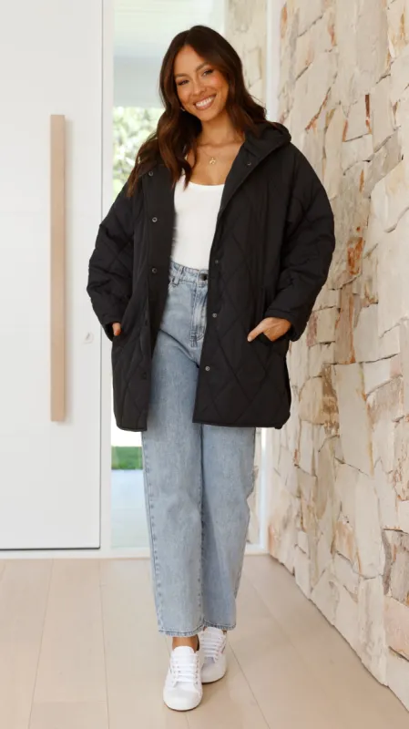 Olsen Short Coat - Black sold by Billy J