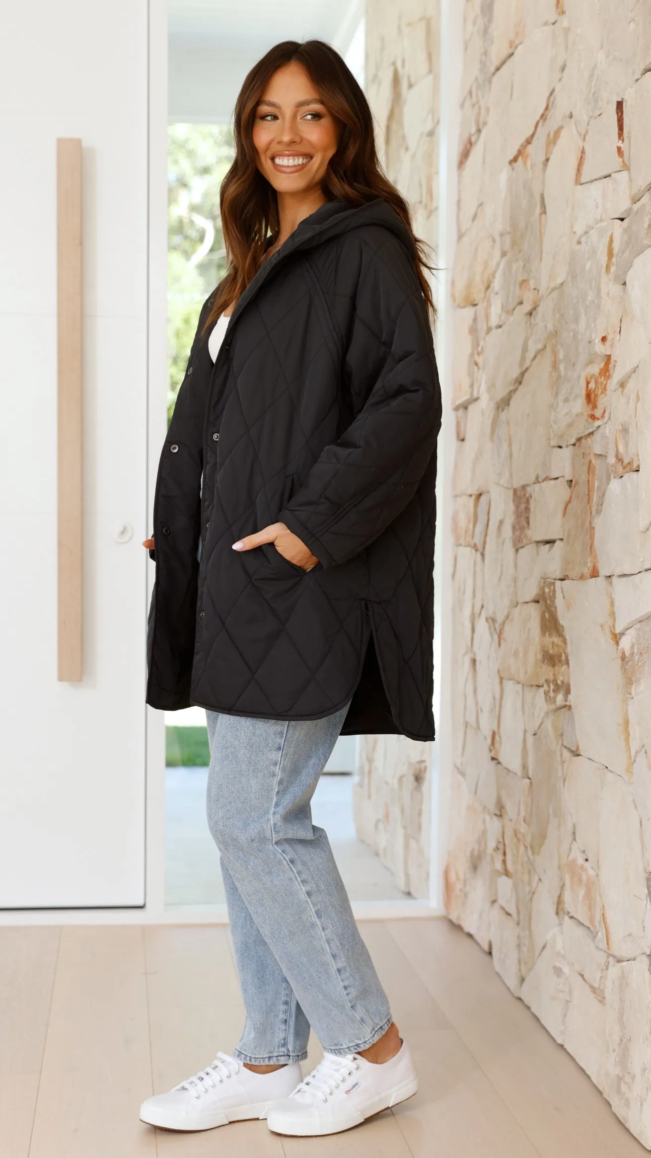 Olsen Short Coat - Black sold by Billy J product image thumbnail 4
