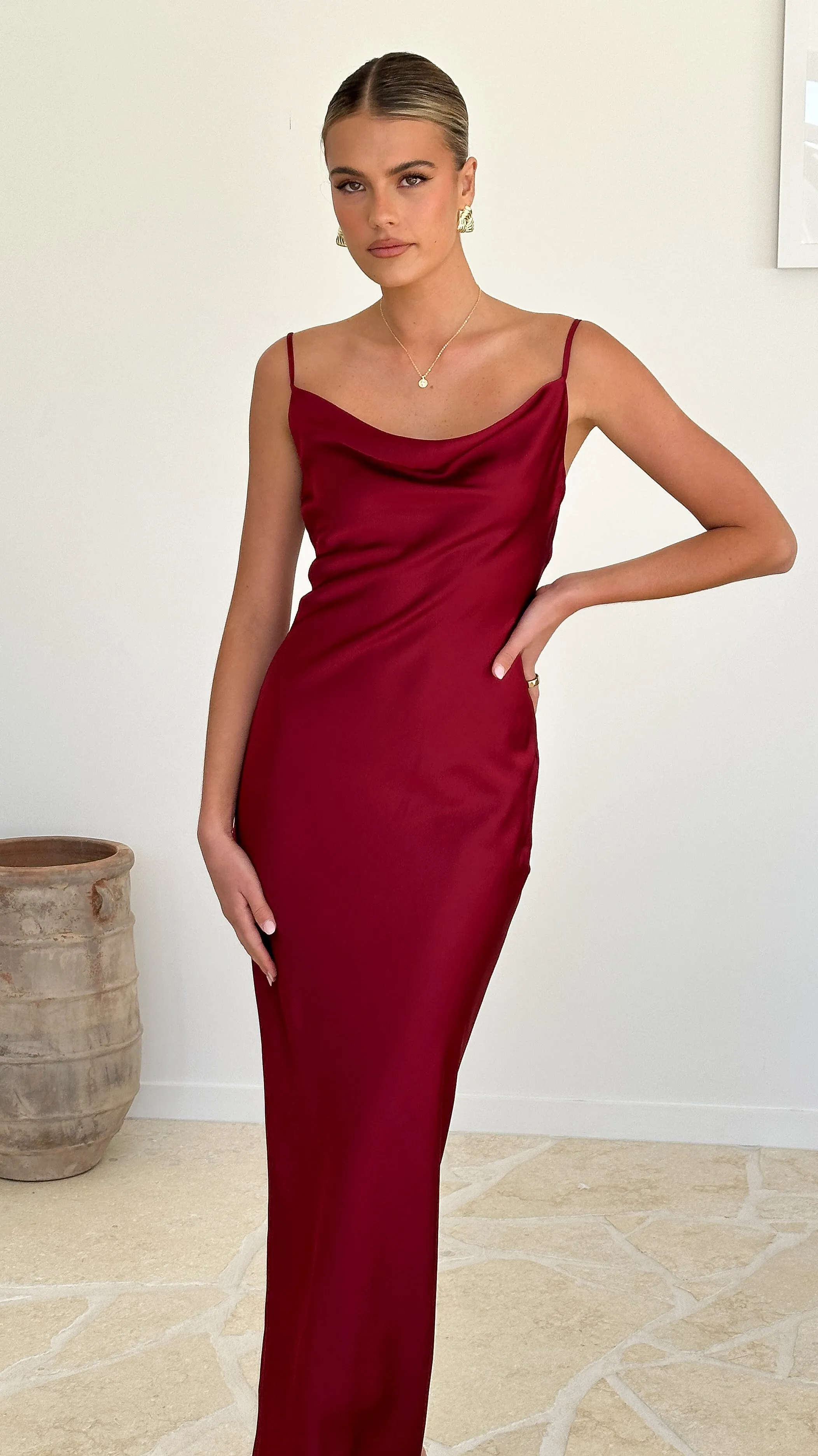 Willow Maxi Dress - Wine sold by Billy J product image thumbnail 5