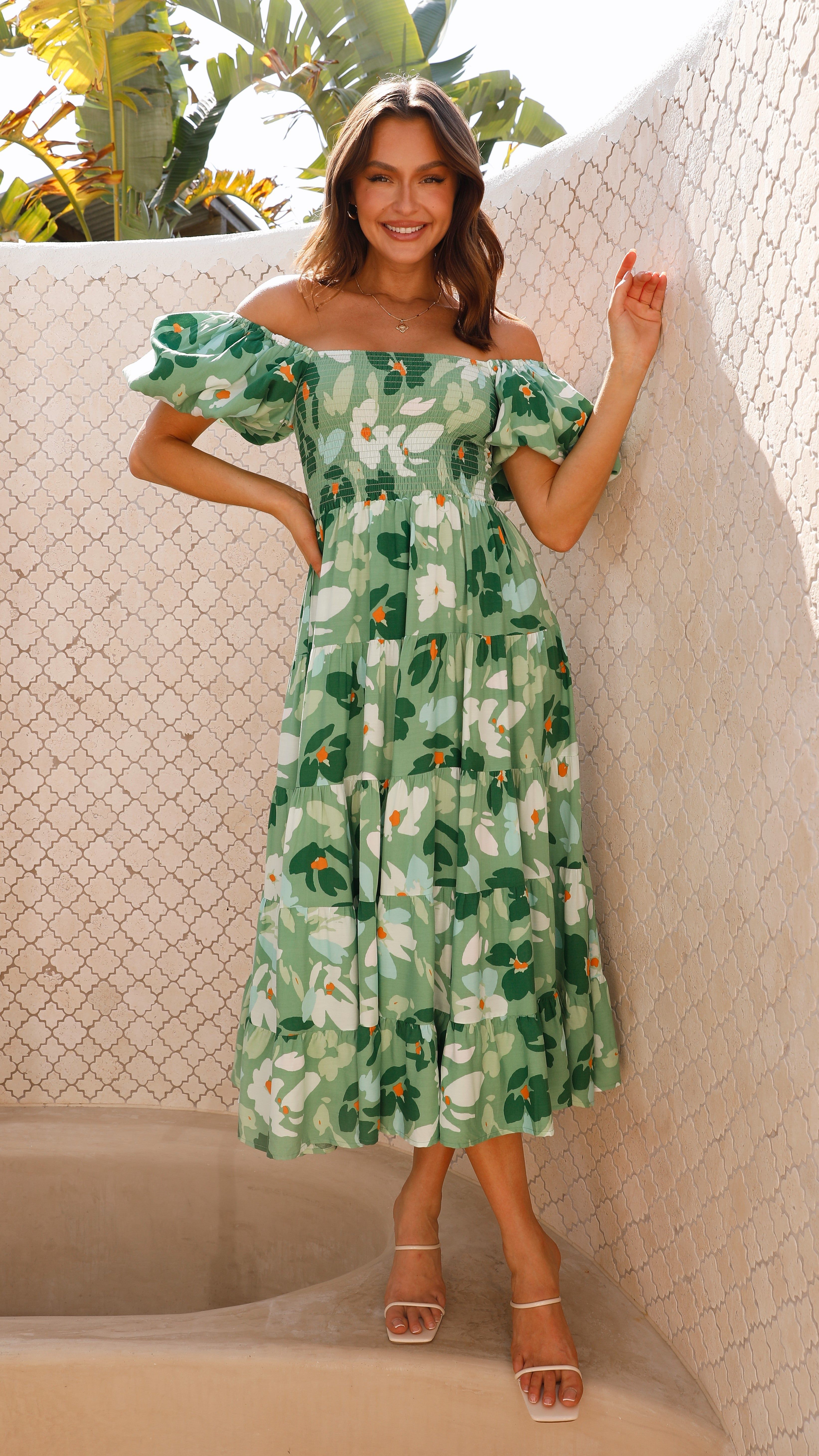 Clarity Maxi Dress - Green sold by Billy J