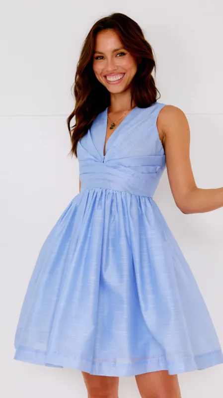 Gracey Mini Dress - Blue sold by Billy J