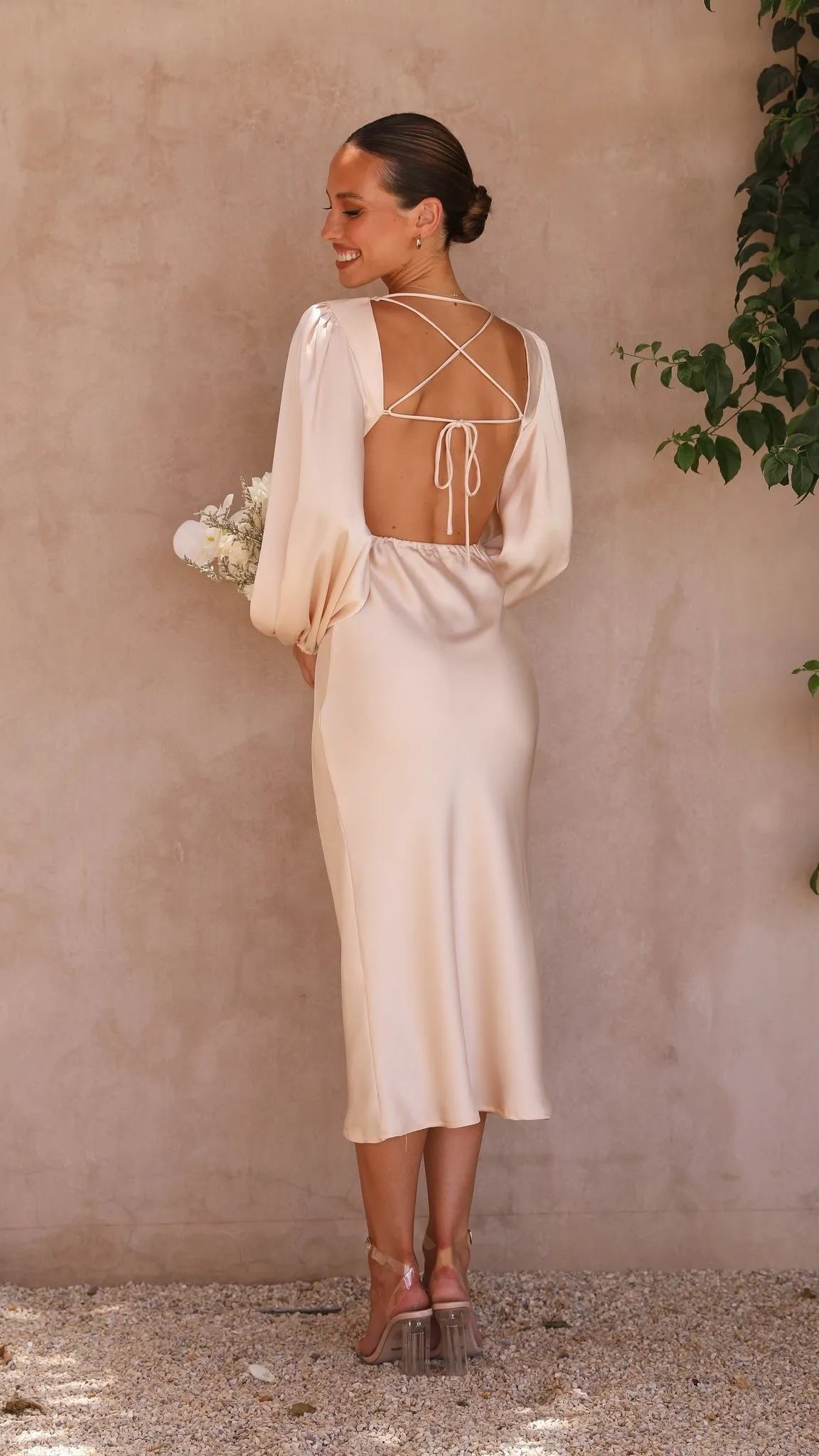 Cleo Midi Dress - Champagne sold by Billy J product image thumbnail 2