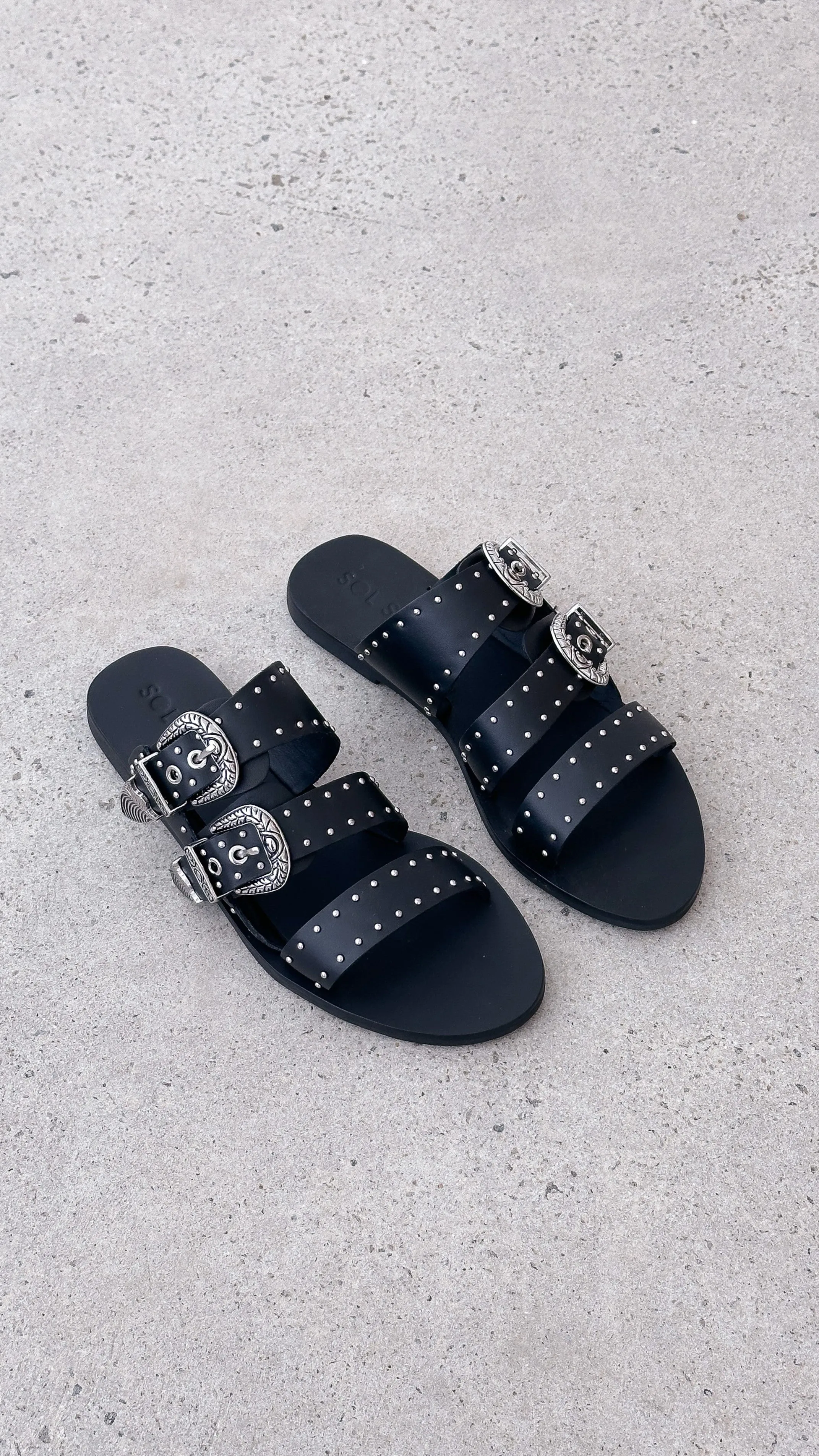 Sol Sana Eastwood Stud Slide - Black / Silver sold by Billy J product image thumbnail 2