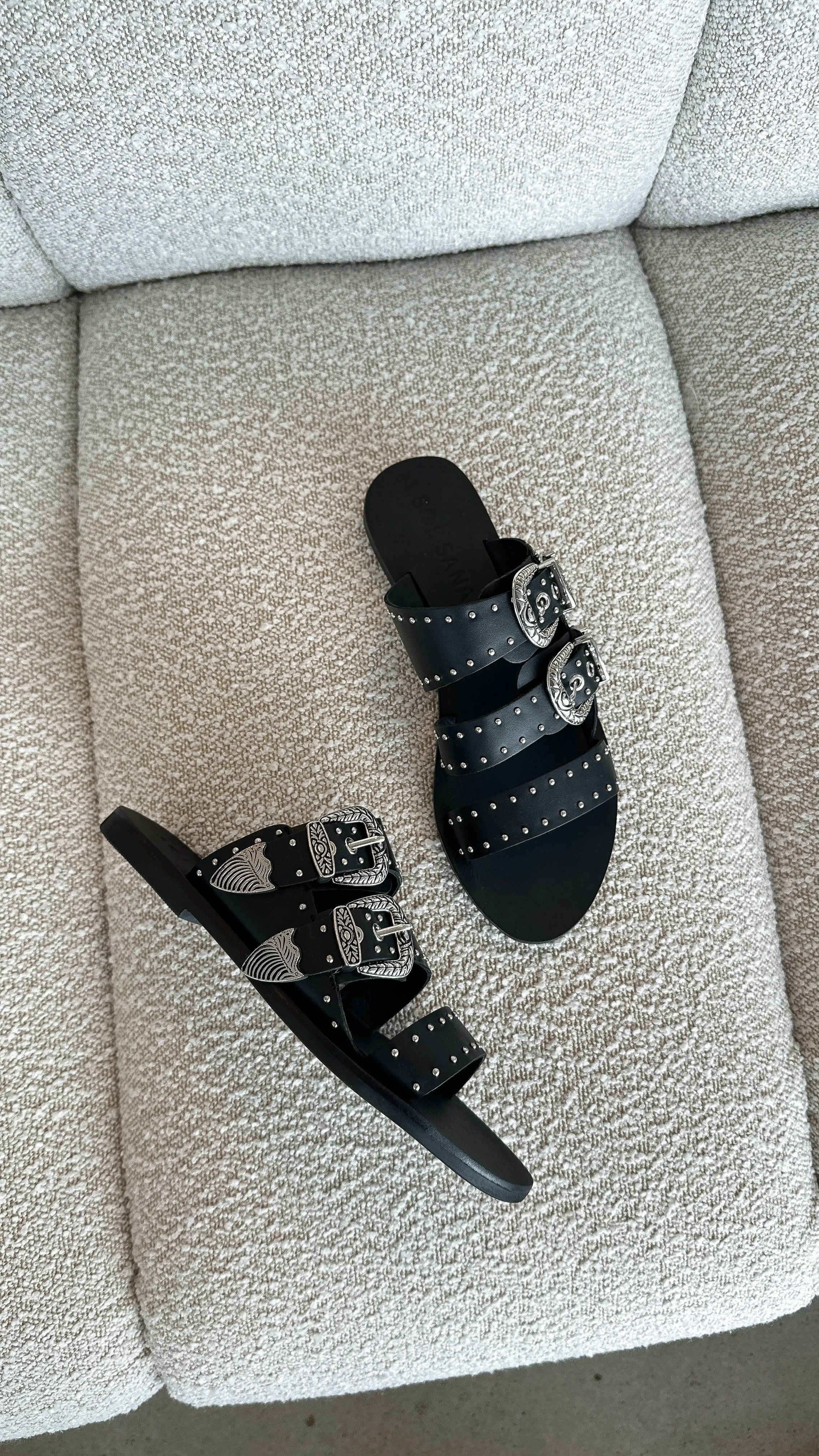 Sol Sana Eastwood Stud Slide - Black / Silver sold by Billy J product image thumbnail 3