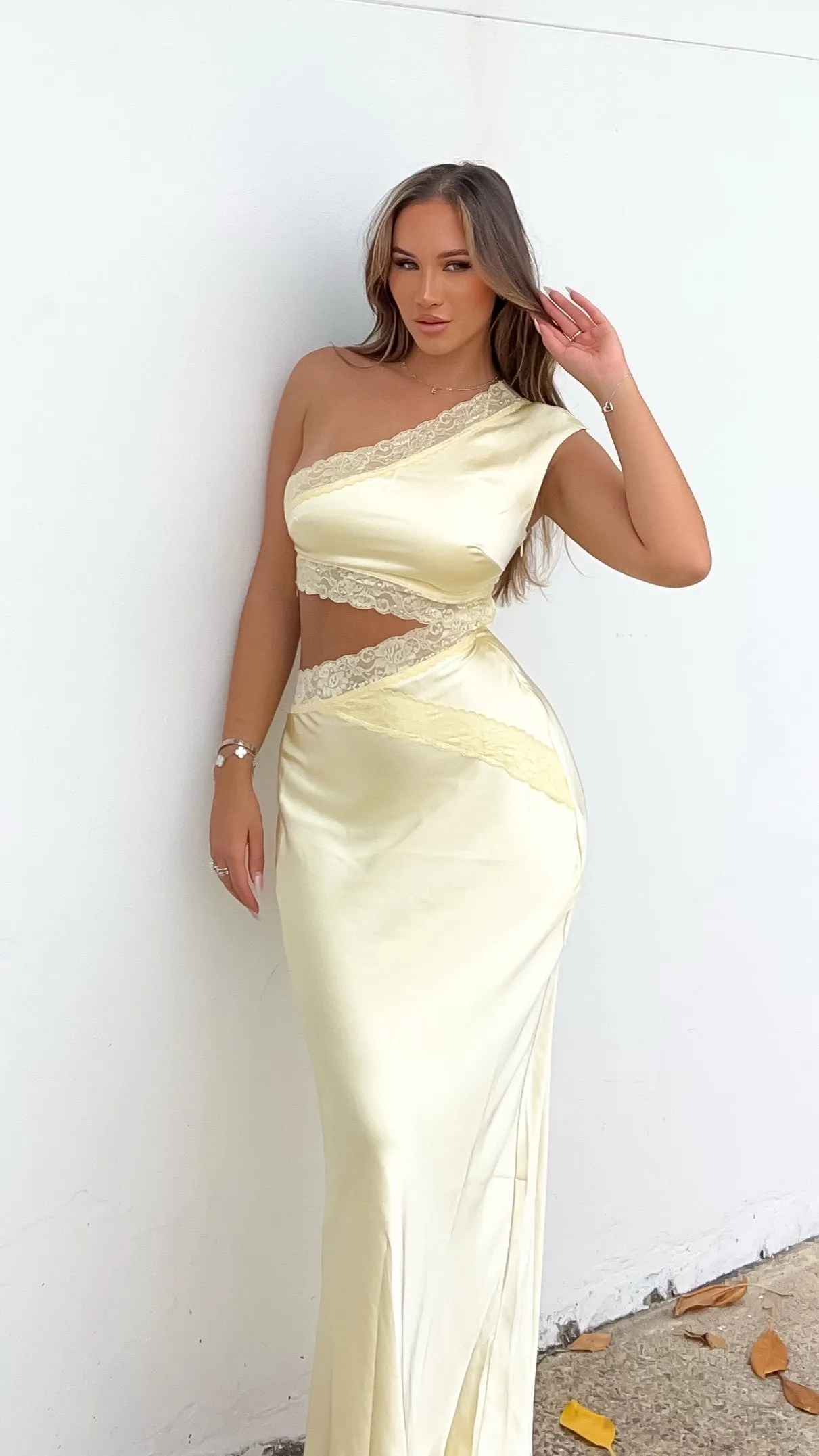 Emily One Shoulder Maxi Dress - Yellow sold by Billy J product image thumbnail 5