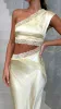 Emily One Shoulder Maxi Dress - Yellow sold by Billy J