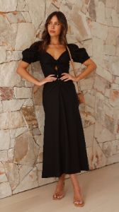 Sadira Midi Dress - Black sold by Billy J