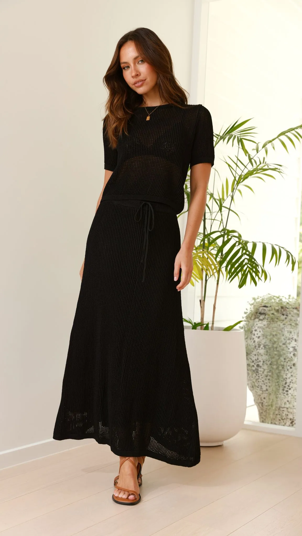 Dacian Knit Maxi Skirt - Black sold by Billy J product image thumbnail 5