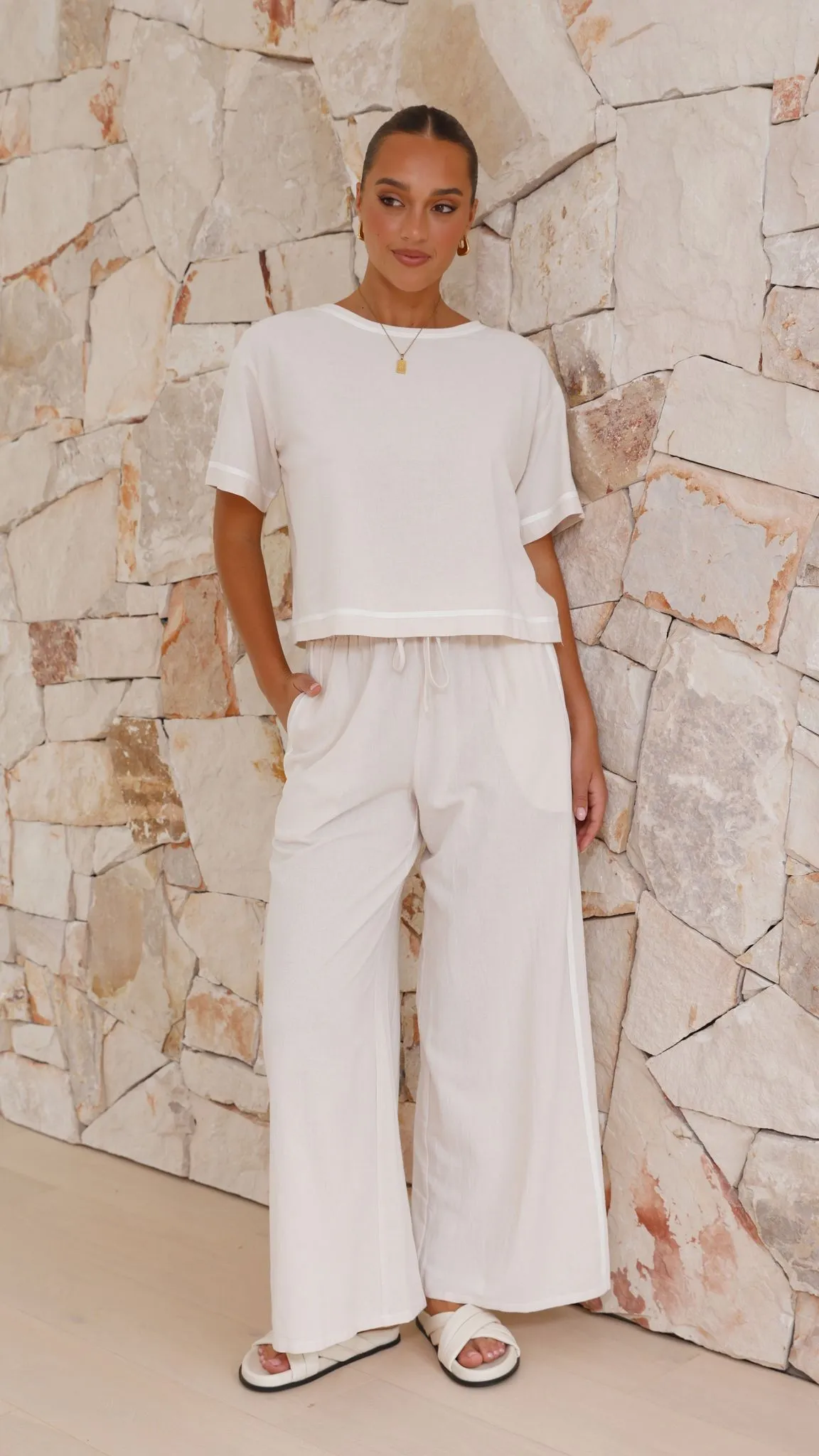 Morgan Pants - Cream sold by Billy J