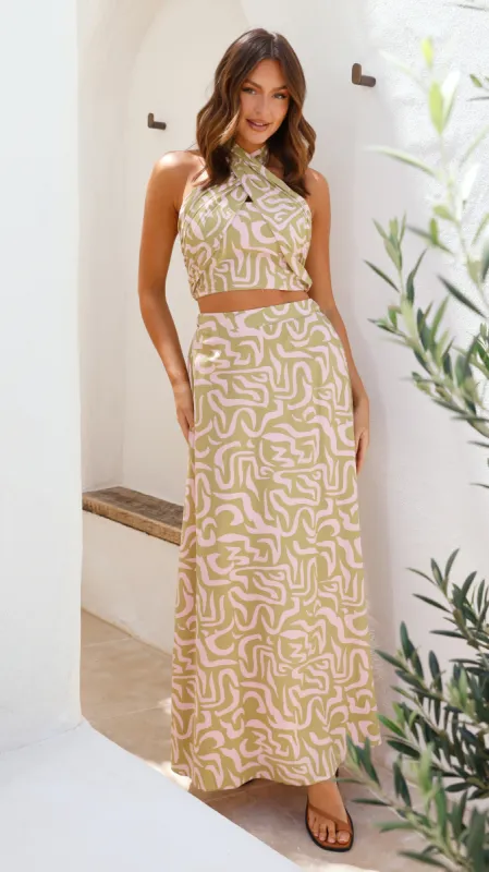 Paradise Maxi Skirt - Voyage Print sold by Billy J