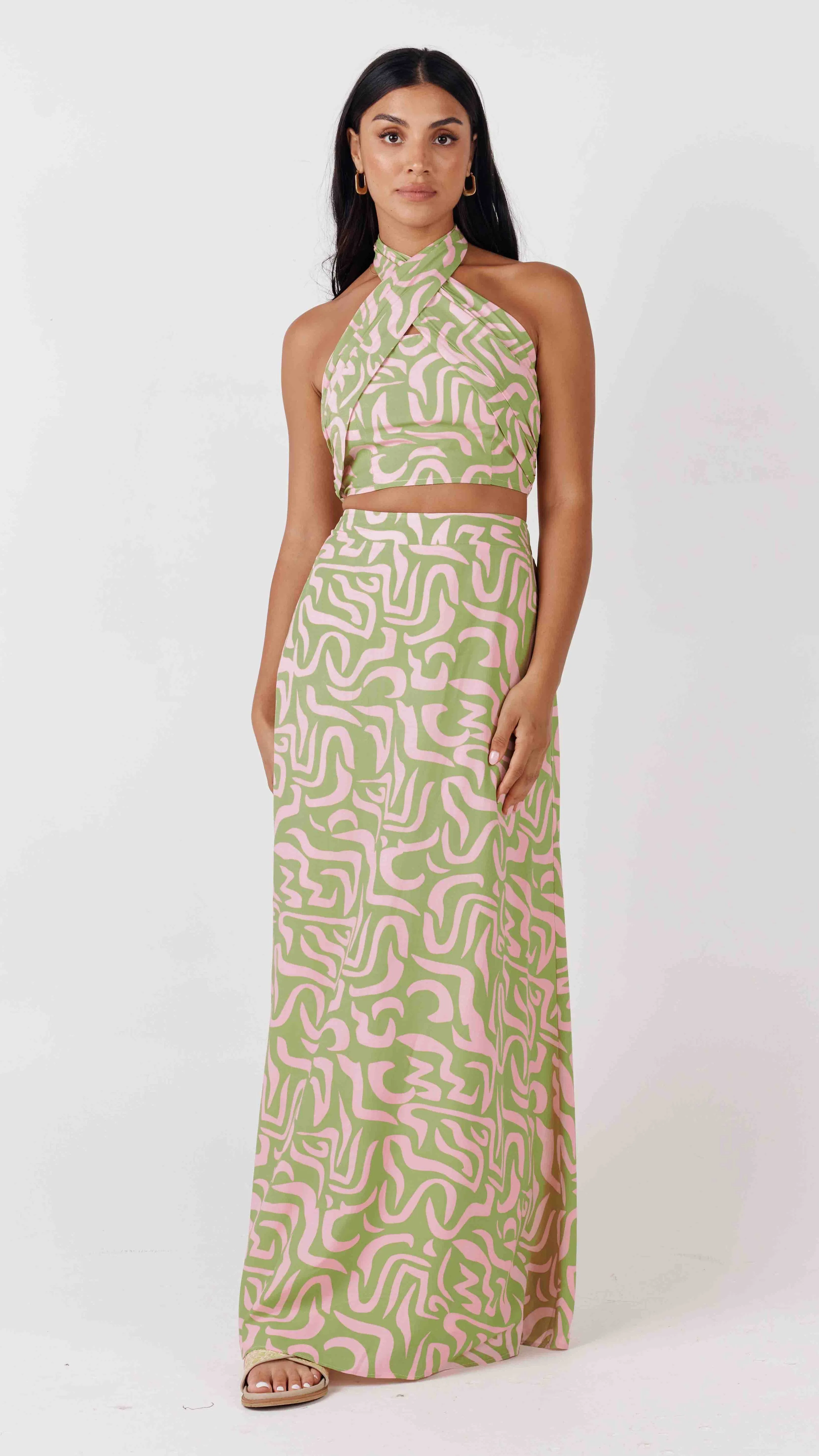 Paradise Maxi Skirt - Voyage Print sold by Billy J product image thumbnail 5