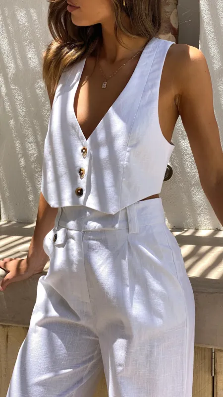 Eve Vest Top - White sold by Billy J
