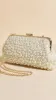 Norma Jean Faux Pearl Clutch - Cream/Gold sold by Billy J