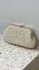 Norma Jean Faux Pearl Clutch - Cream/Gold sold by Billy J