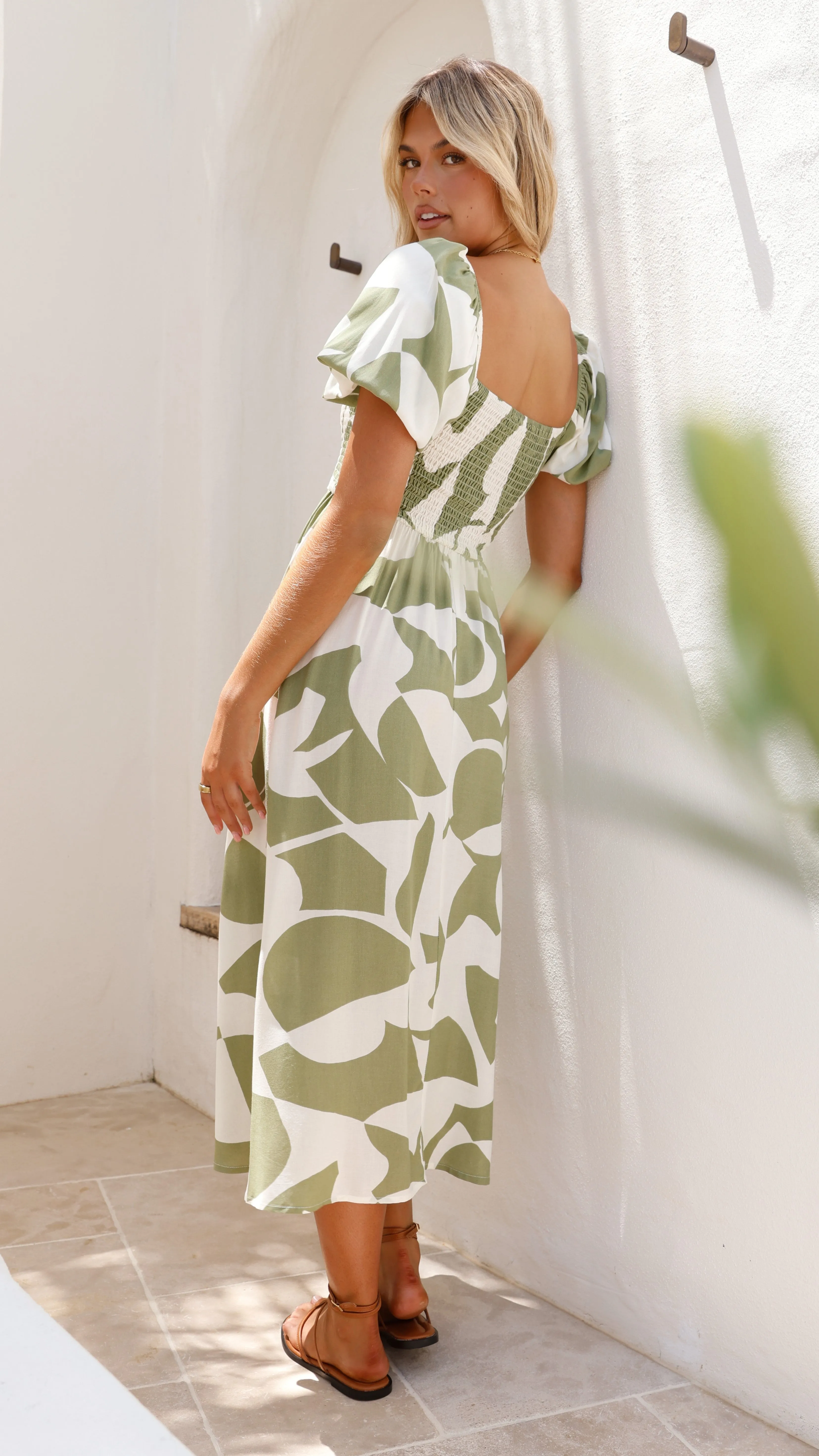 Ilene Midi Dress - Sage Print sold by Billy J product image thumbnail 2