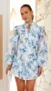 Helen Mini Dress - Blue Floral sold by Billy J