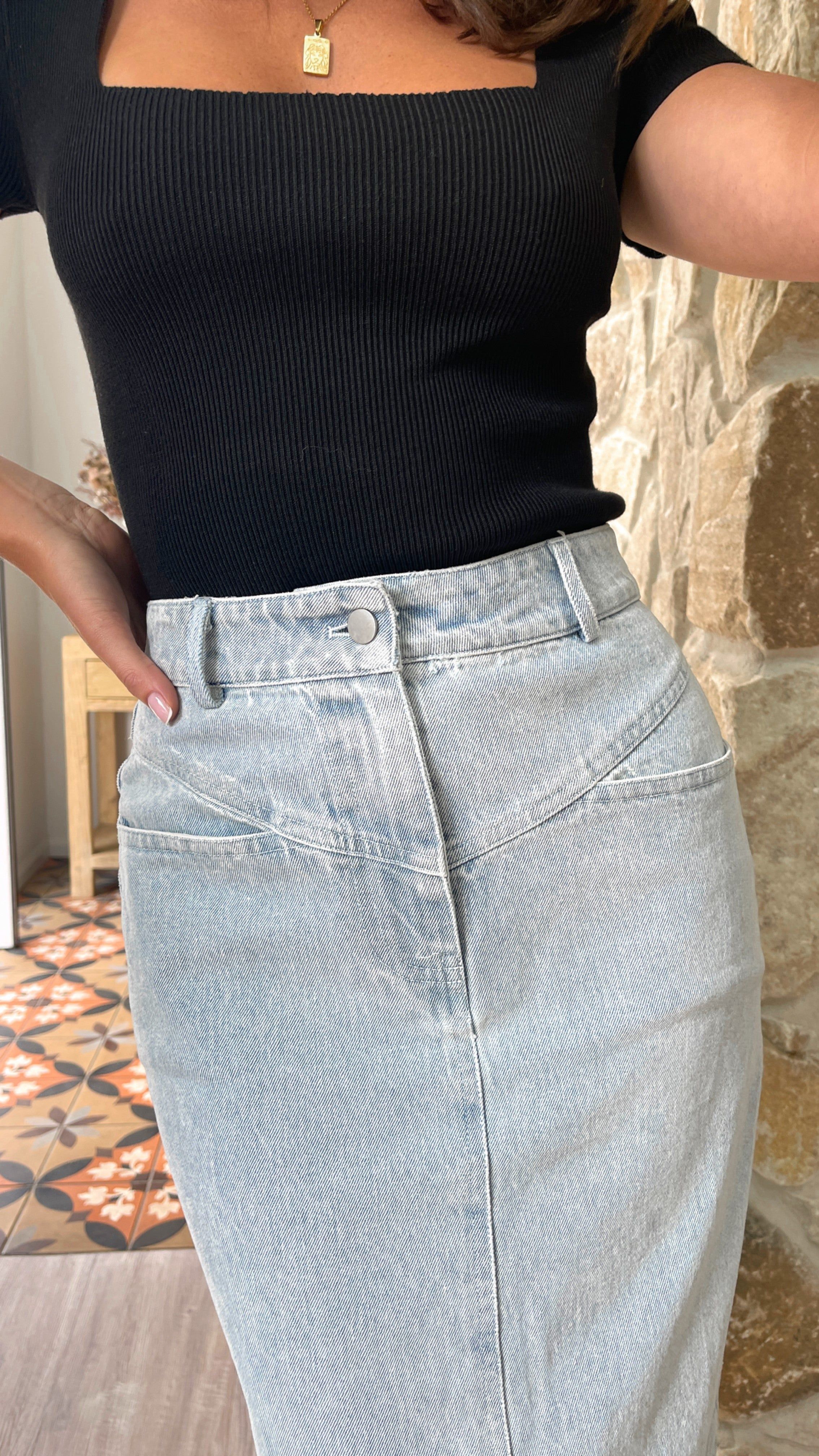 Bailey Maxi Skirt - Blue Denim sold by Billy J product image thumbnail 4