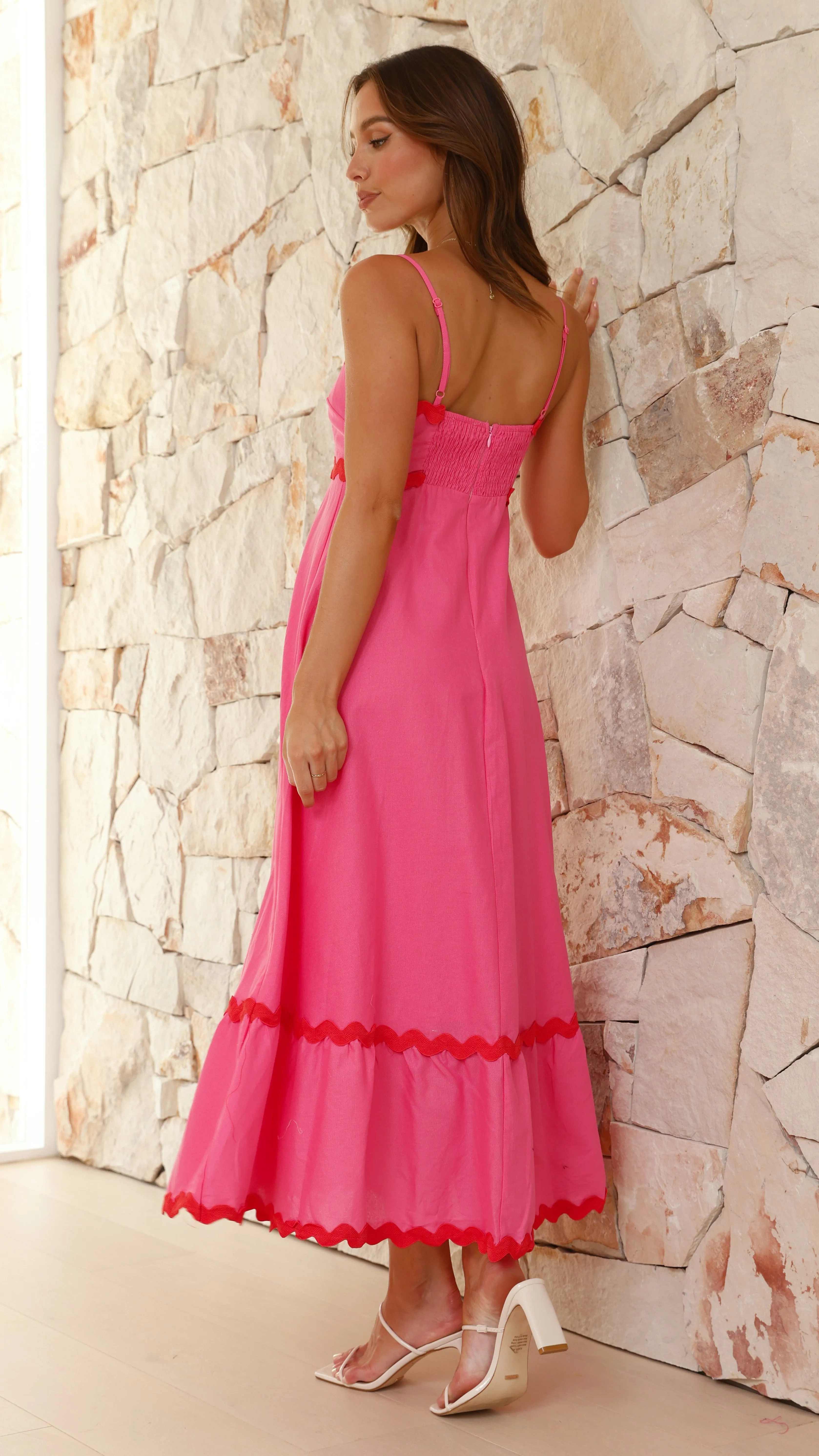 Brodey Midi Dress - Pink / Red sold by Billy J product image thumbnail 2