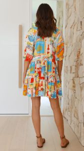 Petal Mini Dress - Sun Lounger Print sold by Billy J
