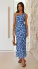 Ricci One Shoulder Maxi Dress - Blue Floral sold by Billy J