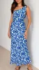 Ricci One Shoulder Maxi Dress - Blue Floral sold by Billy J